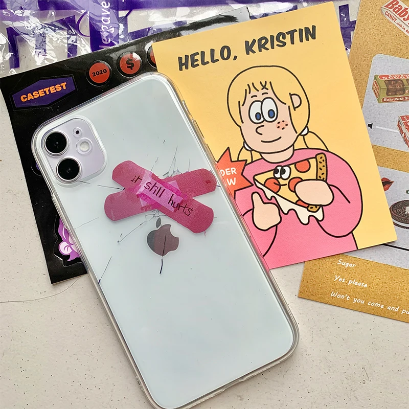 

Intro Band-aid Soft TPU Silicone Phone Case for IPhone 11 Pro Max XR XS Max 6S 8 7 Plus Case Cases for Girls Shockproof Cover