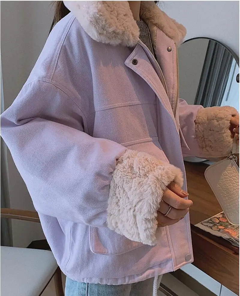 2023 Autumn New Casual Solid Long Sleeve Velvet Patchwork Outerwear Winter Women Corduroy Jackets Single Breasted Thicken Coats