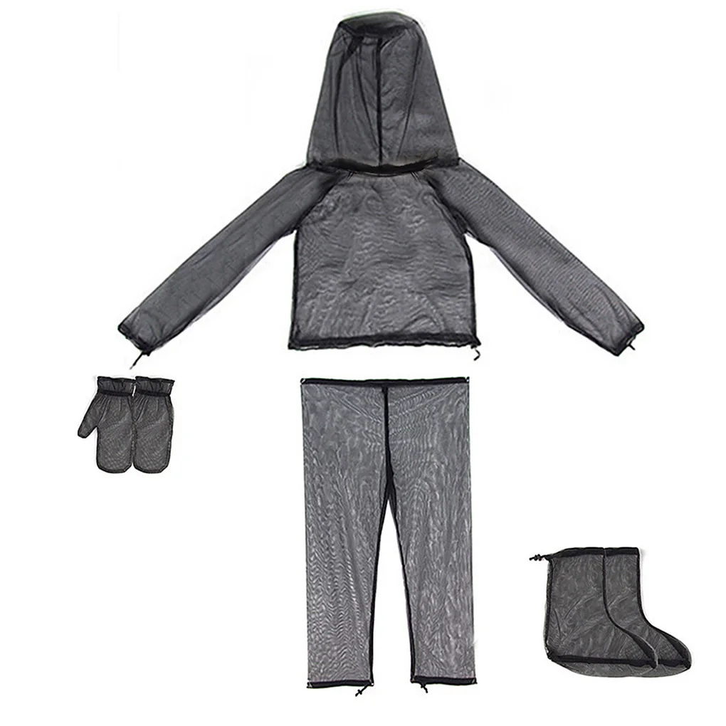 

Insect-proof Clothes Breathable Mesh Screen Hooded Suit Netting Free Size Quick Dry 170-190cm Height Skin Protector
