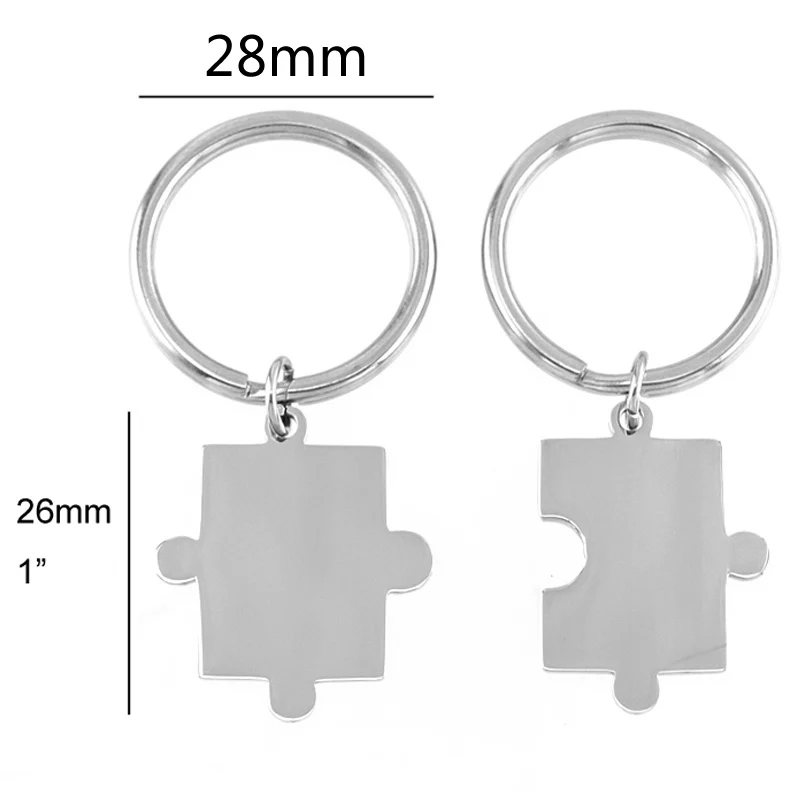 Пустые пазлы-бирки из нержавеющей стали 100% подвеска брелок сделай сам подвески