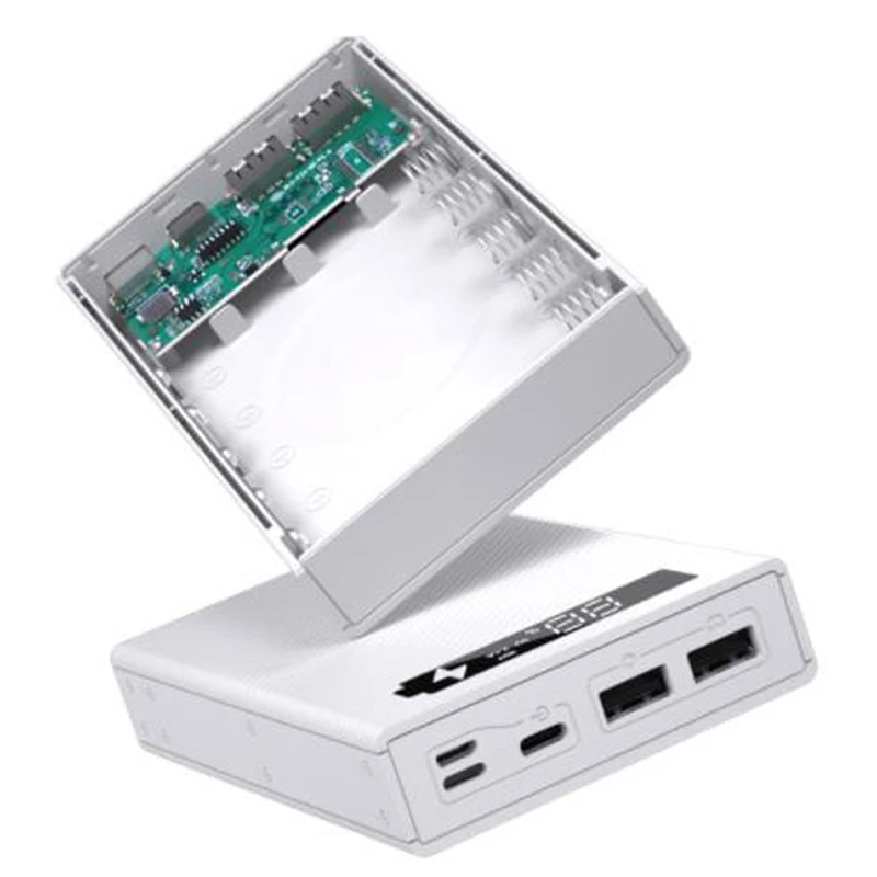 

5 X 18650 Mobile Power Box Detachable 18650 Charging QC 3.0 PD DIY