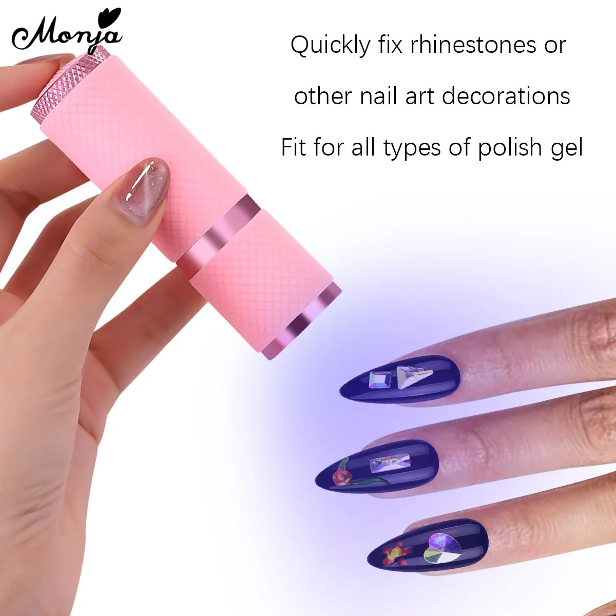 Мини-УФ-лампы для дизайна ногтей Monja 9 светодиодных ламп портативный фонарь