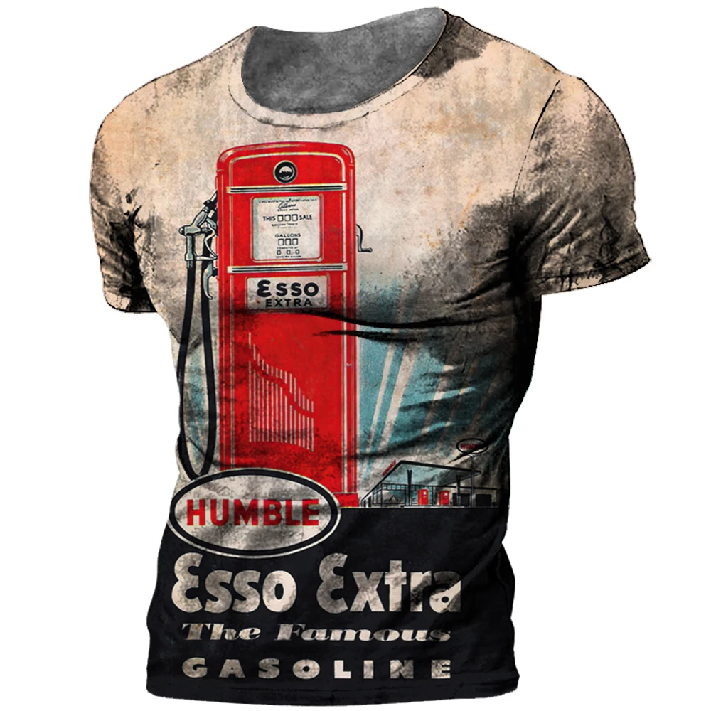 

Винтажные мотоциклетные футболки с масляным принтом, летние повседневные свободные футболки оверсайз с коротким рукавом, Мужская толстовка, мужская одежда