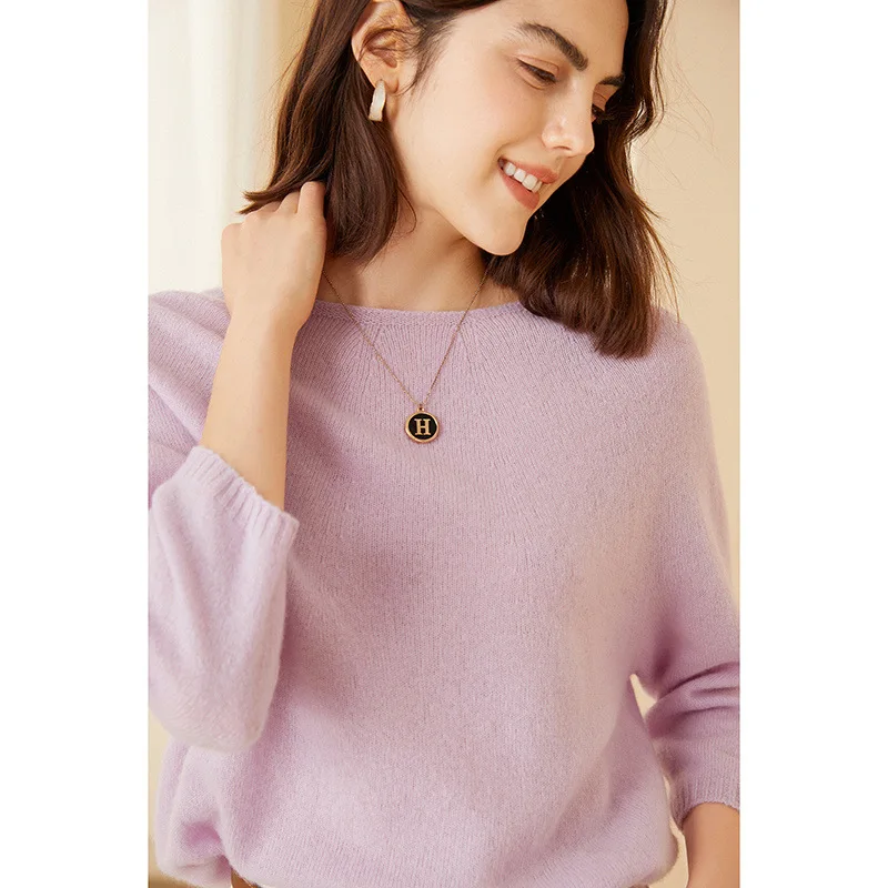 Women Cashmere Sweater Bottoming Sweaters Jumpers 100% Winter Autumn Seamless First Line Ready-to-wear Round Neck Loose Pullover