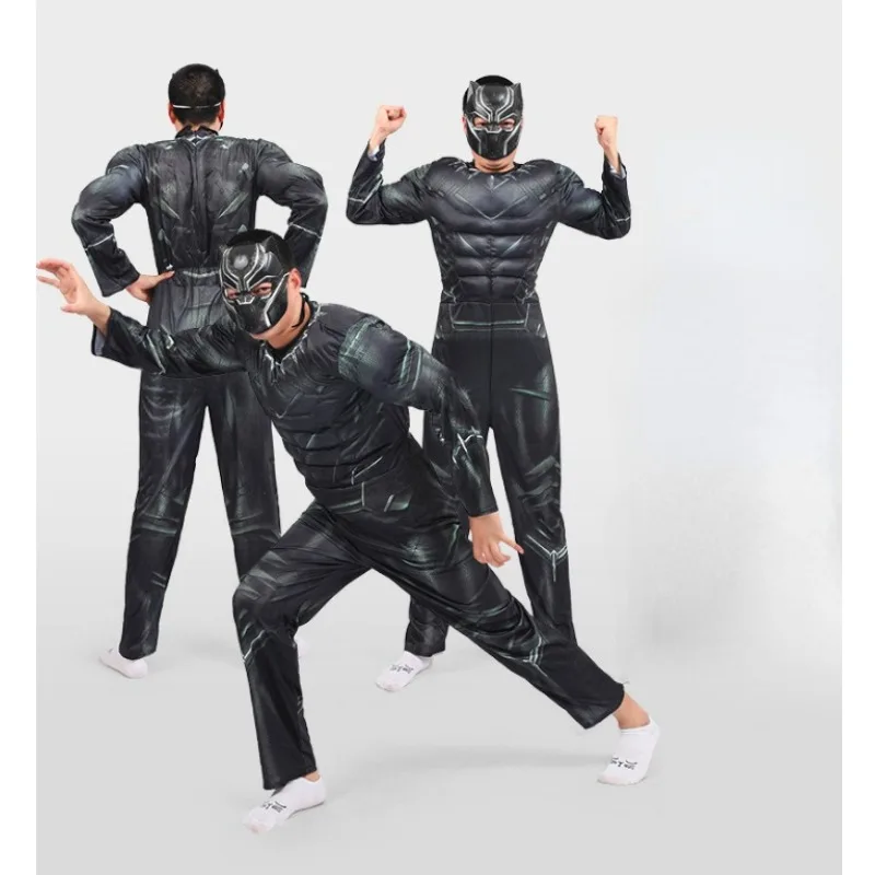 Костюм супергероя Marvel Cinematic Universe Черной Пантеры Человека-Паука в стиле аниме из
