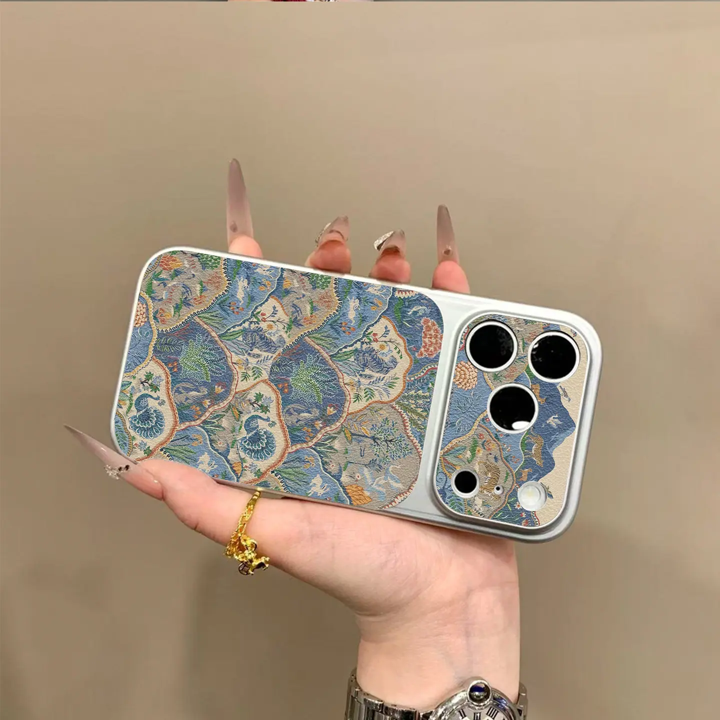 Фото Чехол для телефона в китайском стиле с павлином для iPhone 17 Pro Max, Air 16, E 15, 14, 13, 12, 11 Pro Max, 17E, 8, 7 Plus, X или серии 17 №2