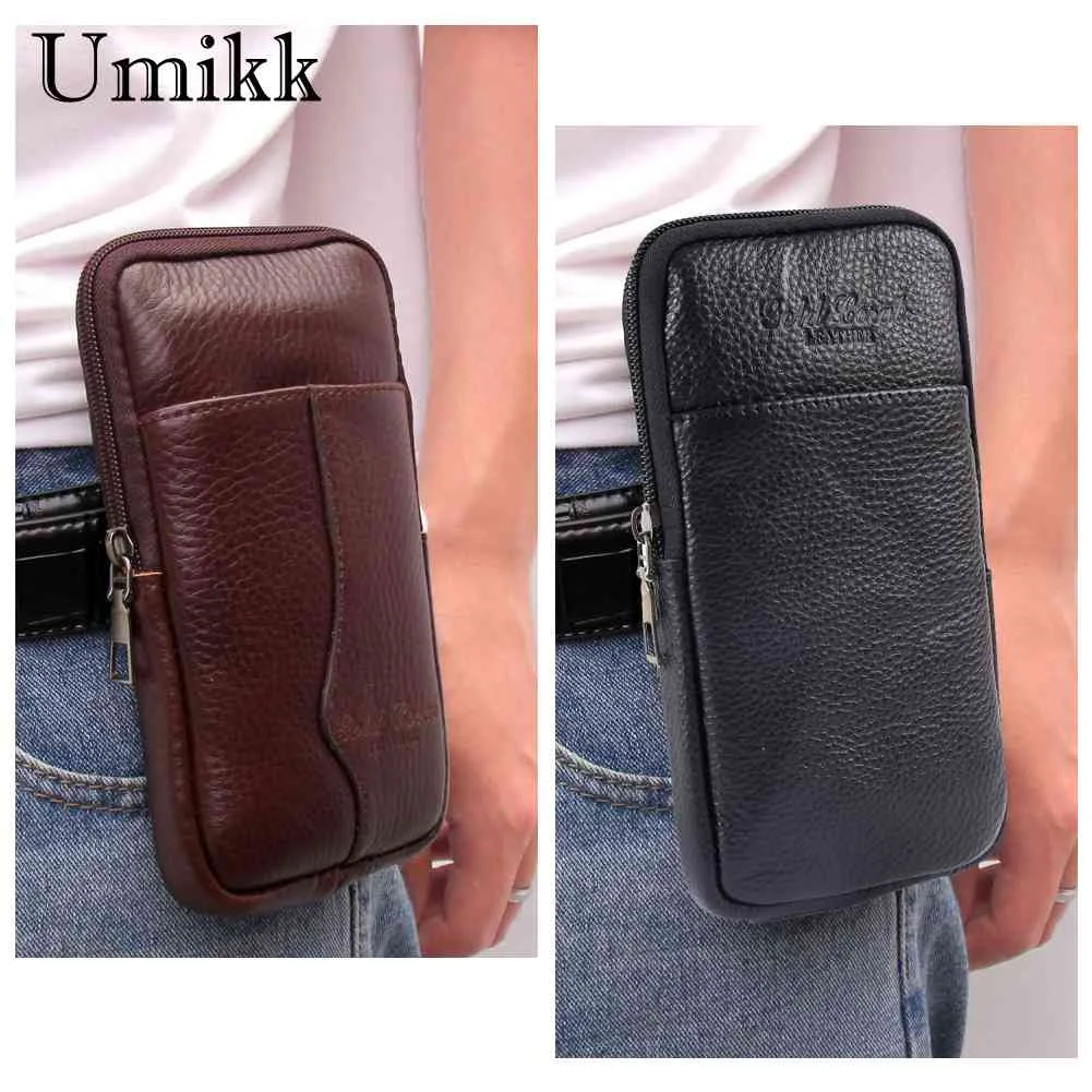 

Fashion Men Small Card Coin Clutch Waist Bag Cowhide Wallets Purse Mini Pure Color Cowhide Mini Fanny Packs