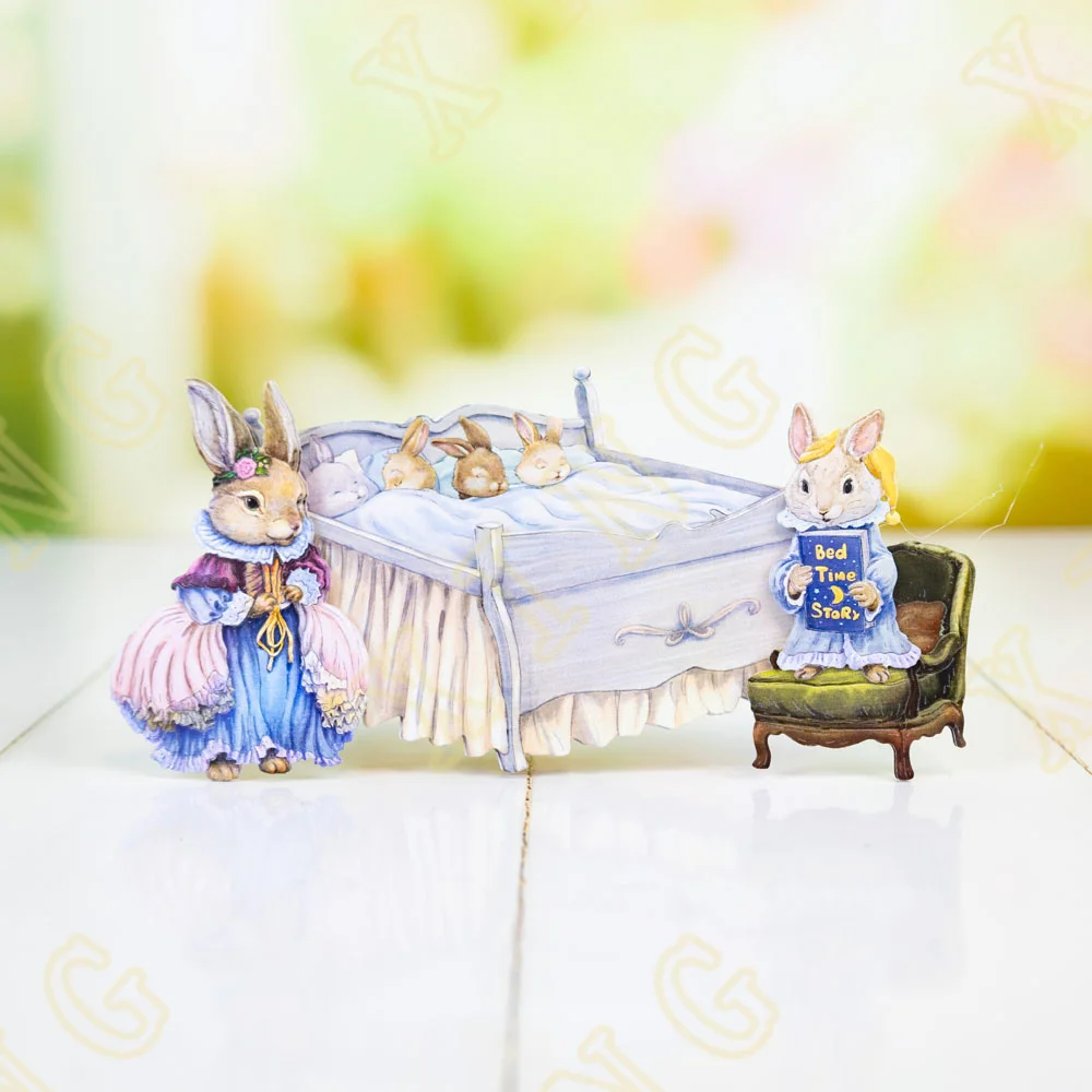 Пасхальный кролик сбор металлических штампов для скрапбукинга тисненая бумага