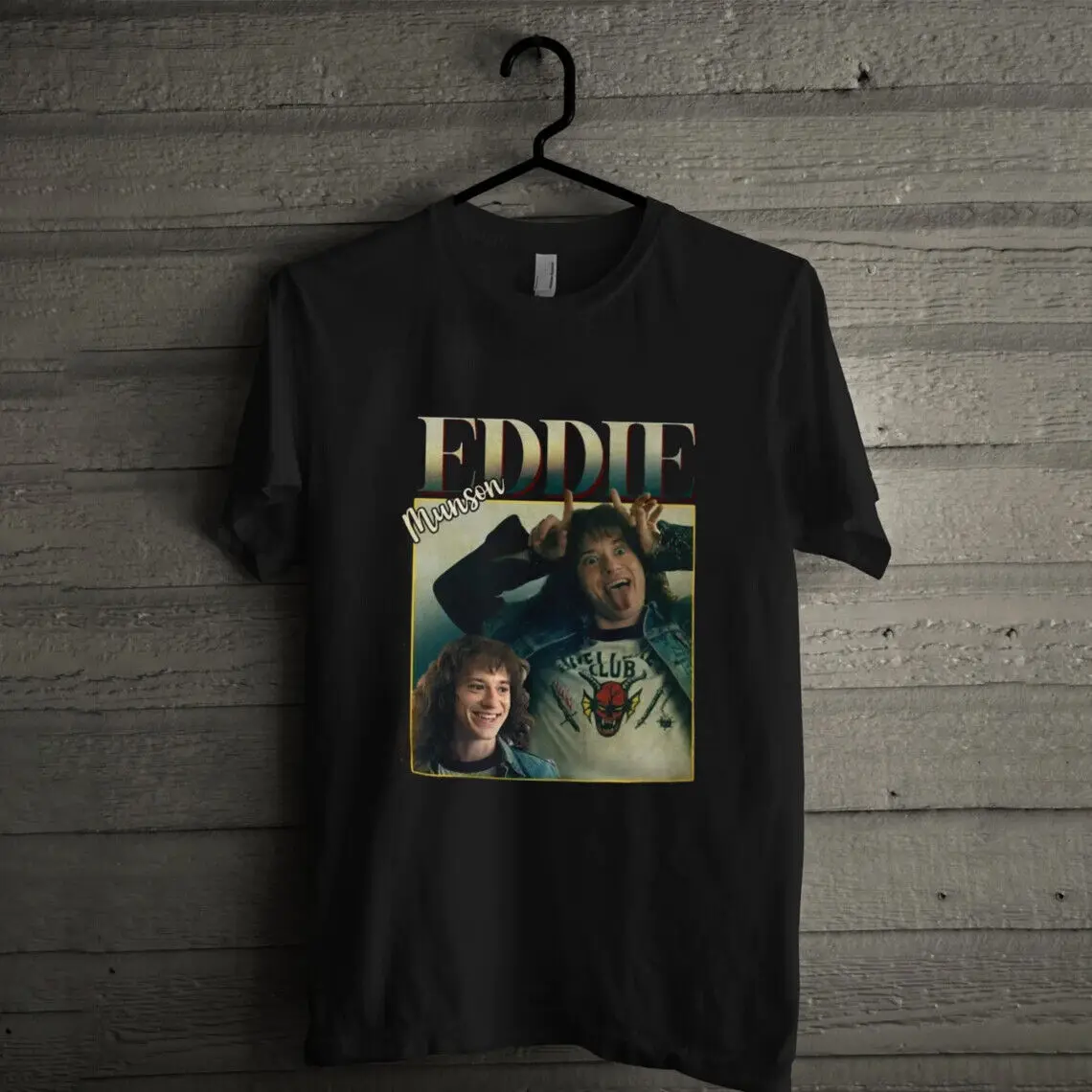 

Eddie Munson Stranger Things 4 Shirt Hellfire Club Baseball T-Shirt
