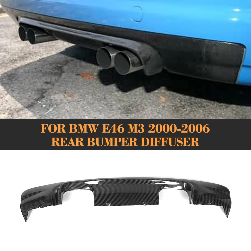 

Car Bumper Lip Spoiler Diffuser For BMW E46 M3 Only 2000-2006 Four Style Carbon Fiber Auto Car Rear Bumper Cover Apron