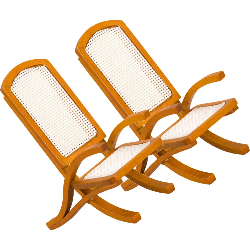 

2 Pcs Arm Chair Decorative Miniature Armchair Adornment Decorations Furniture No Toy Individual