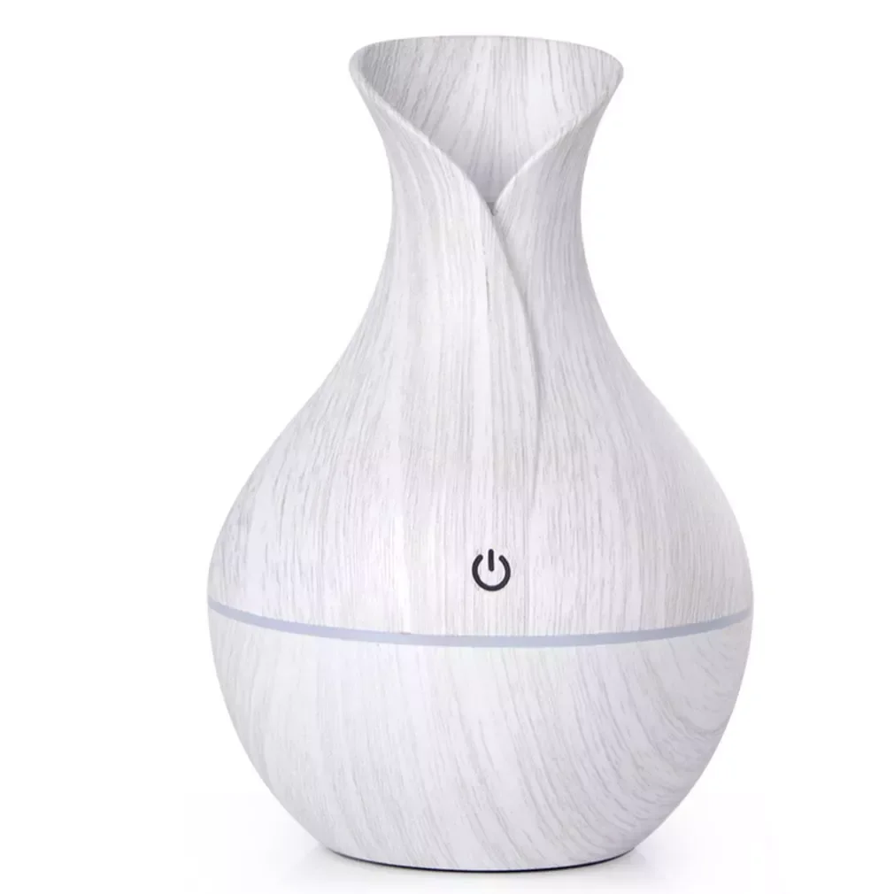 New in Wood Grain Vase Humidifier Mute Aromatherapy Locomotive Office Home USB Colorful Lamp Humidifier home appliance Generator