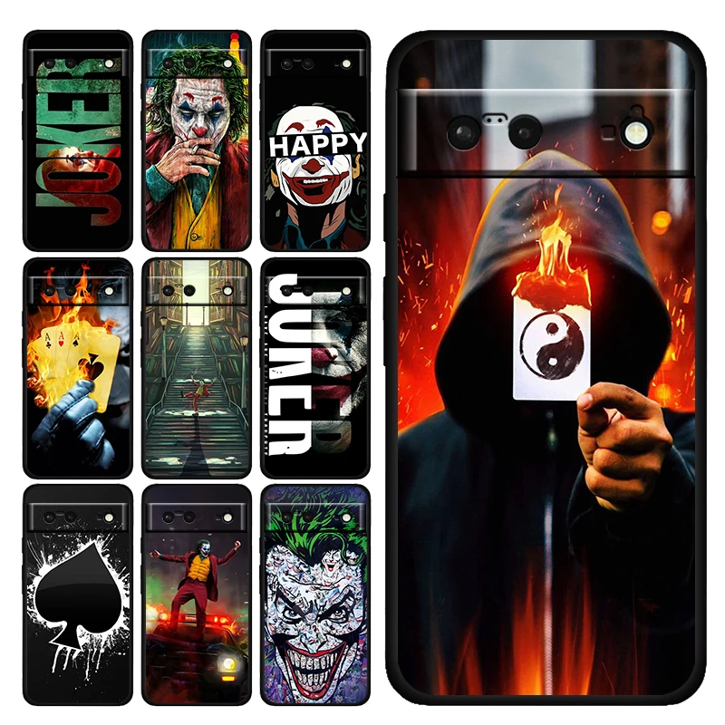 

DC Suicide Squad Joker Cool Shockproof Case for Google Pixel 7 6 Pro 6a 5 5a 4 4a XL 5G Silicone Soft Black Phone Cover Shell