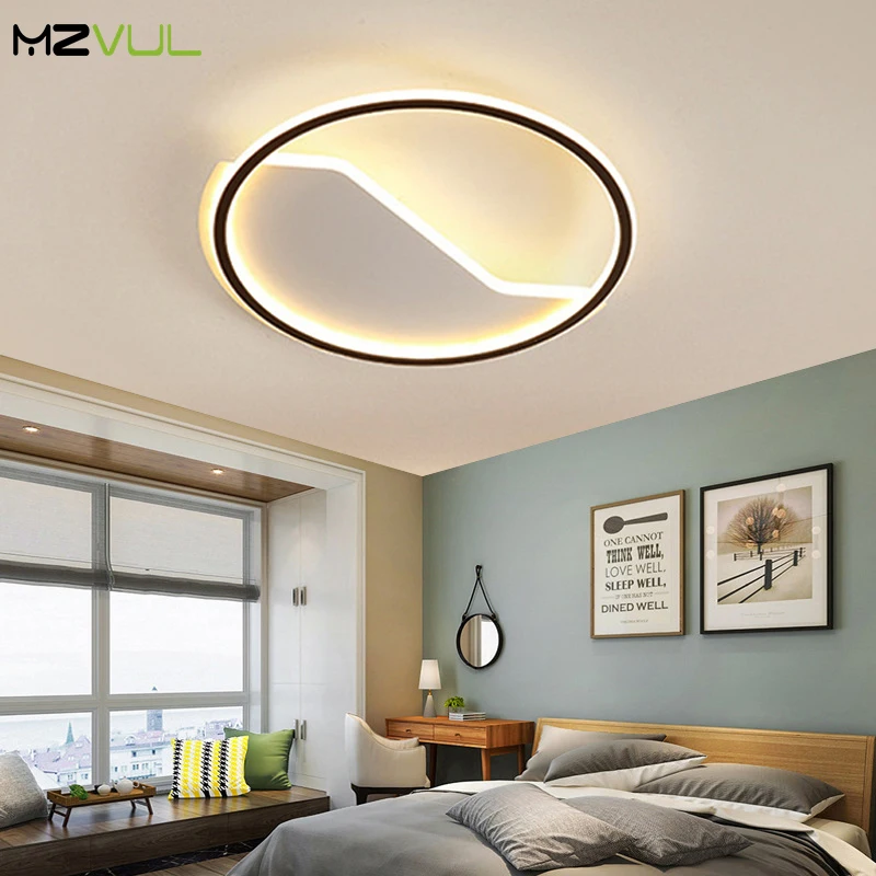 

Modern Creative Personality Led Ceiling Lights Bedroom Minimalist Round Ceiling Lamp Living Room Study Shape Lights Lighting