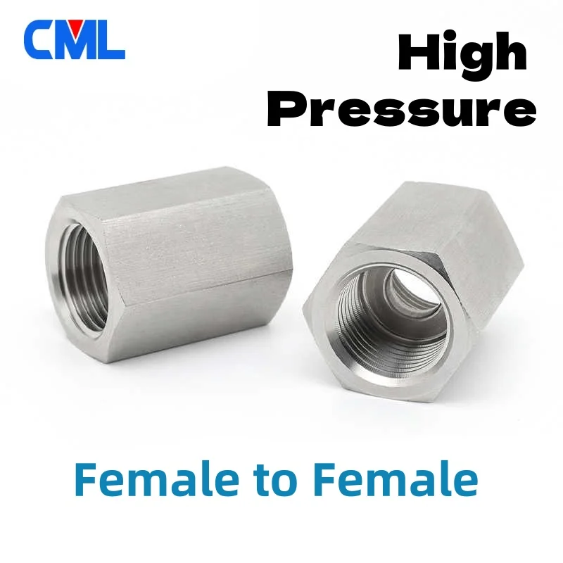 

1/8 "1/4" 3/8 "1/2" BSPP шестигранная муфта «мама-мама» из нержавеющей стали 304, фитинг для труб, адаптер, разъем высокого давления