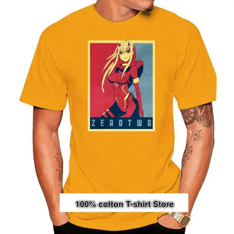 

Zero Two-Camiseta de Darling In The Frank para hombre, camisa de манга corta, ropa de algodón, ropa de Street fresca