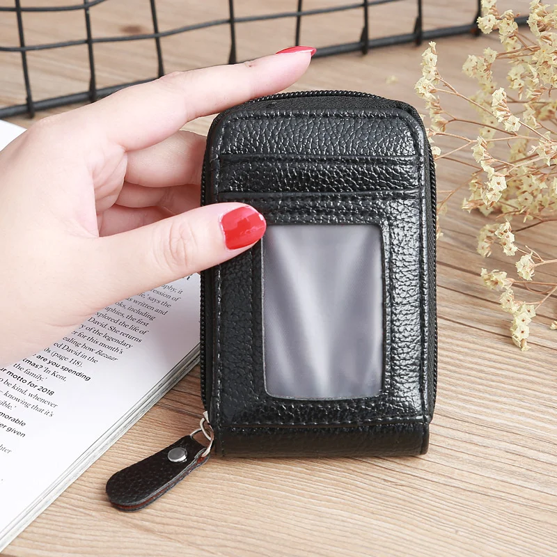 

Men Wallet Leather Multi-card Slot Card Holder Coin Purse Vertical Women Organizer Wallet Clutch