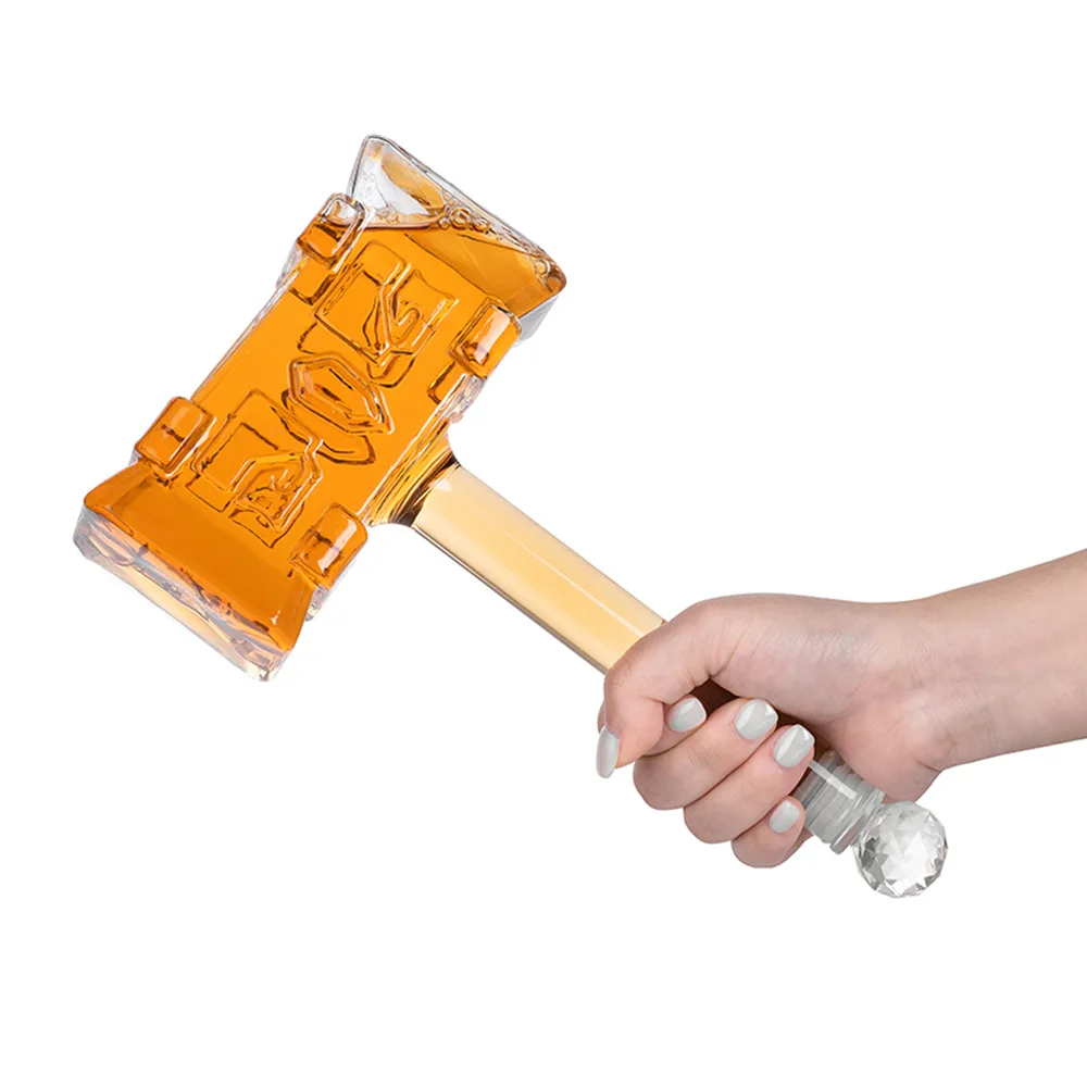 

400ml Creative Wine Set 3D Hammer Shaped Glass Transparent Beer Dispenser Personalized Bar Counter