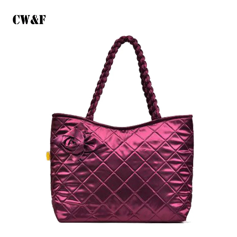 

New authentic Thai simple silk bow handbag shoulder bag