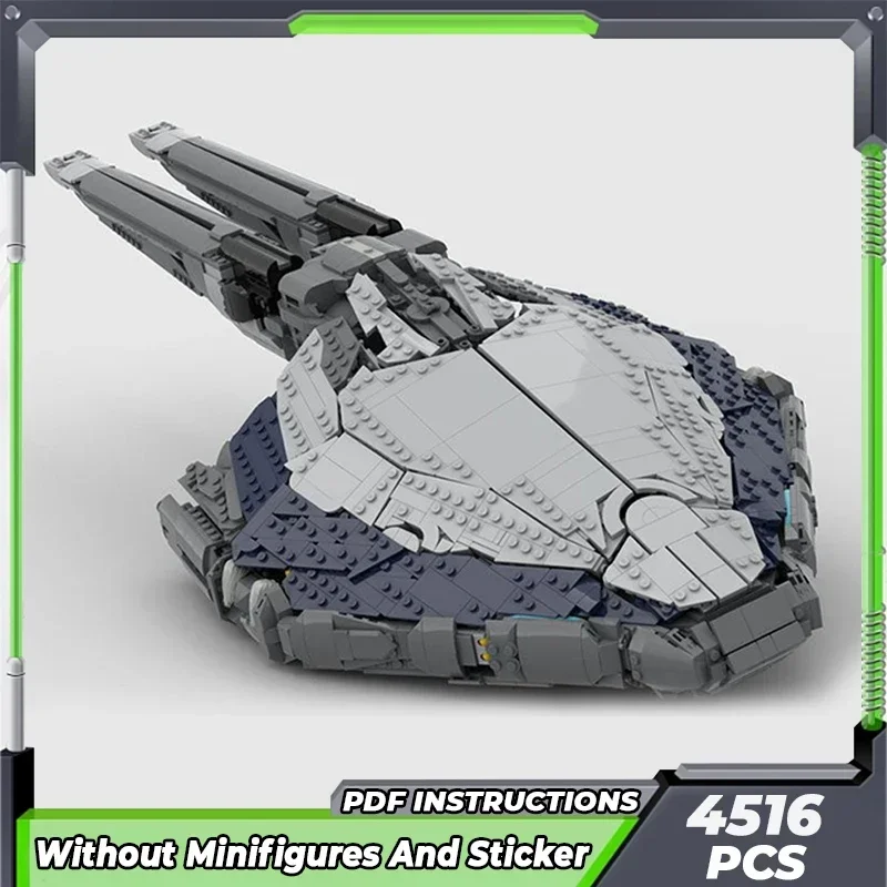 Moc строительные кирпичи модель военного оружия космическая посадка ремесленная