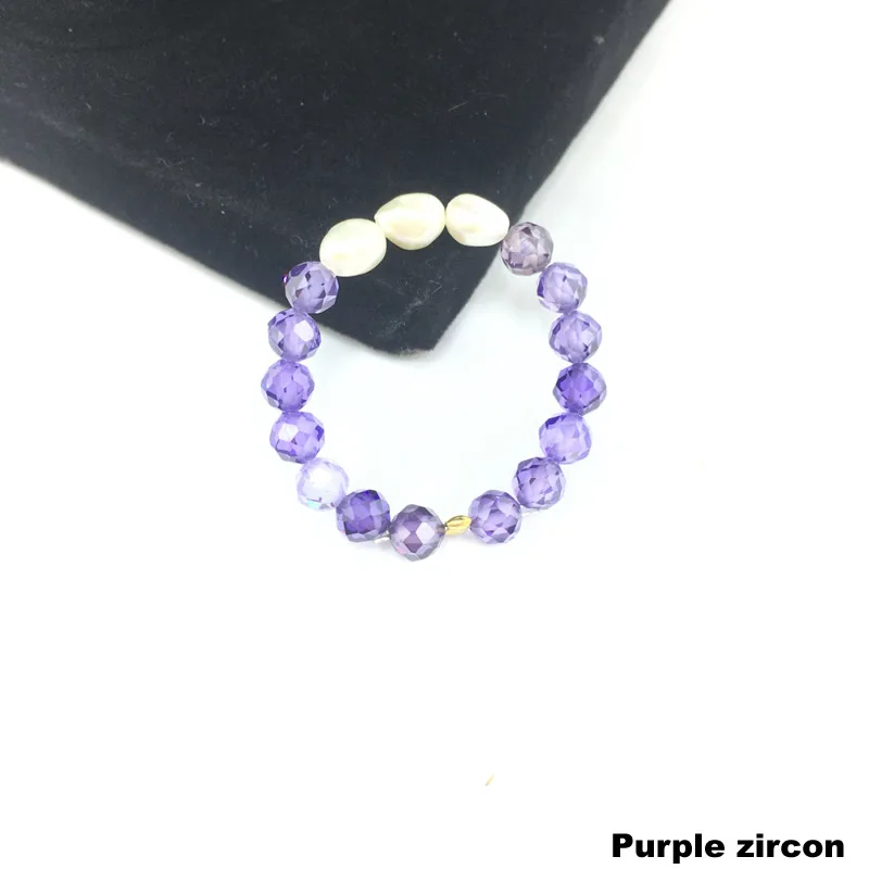 Natural Stone Beads 3mm-4mm Crystal Zircon Moonlight Stone Circular Spinning Women's Vintage Ring Jewelry Gift