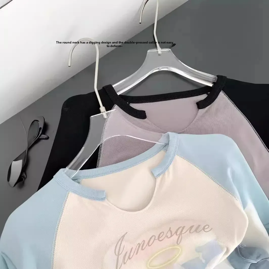 Новинка 2024 женская футболка с длинным рукавом и изображением кота базовый слой