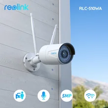 Reolink 5MP Human/Car Detection WiFi Camera 2.4G/5Ghz Night vision Onvif SD card slot 256GB Waterproof Smart Home Cam RLC-510WA