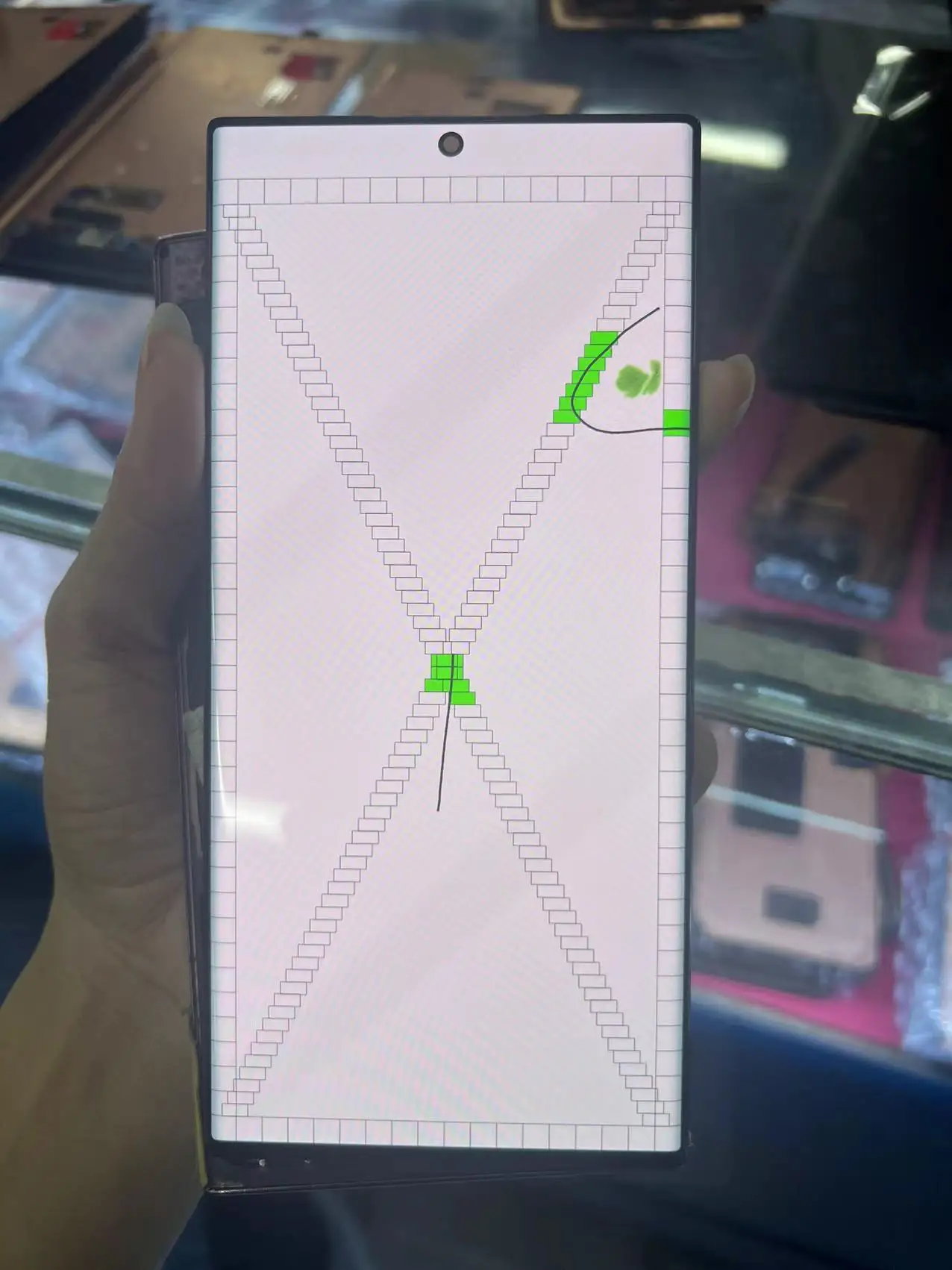 

S22 Ultra 5G S908B S908U Super Amoled Original LCD For Samsung S22Ultra Display Touch Screen Digitizer NO Frame with black dot