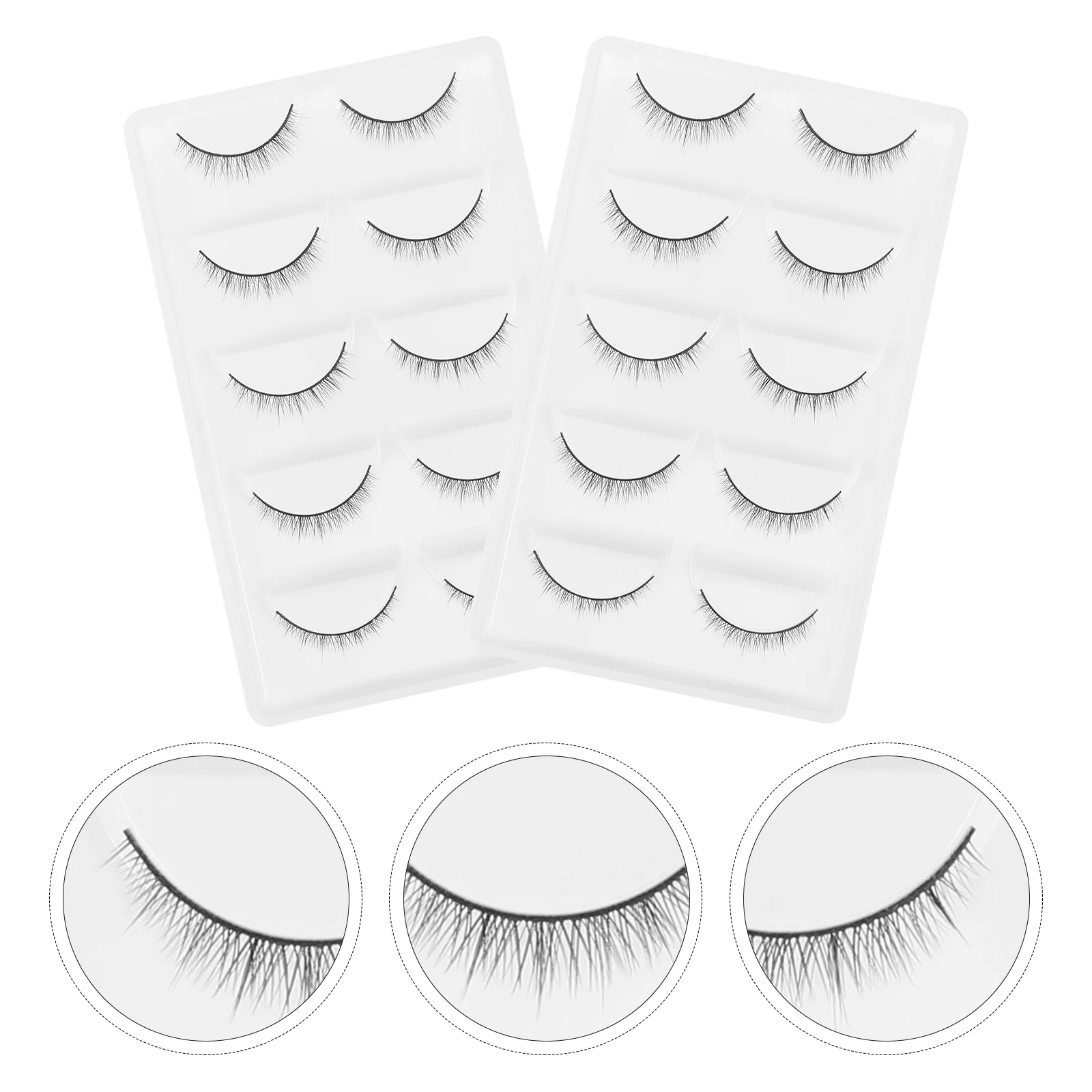 

Eyelashes Lashes False Strip Makeup Eyelash Eye Girl Glued Pre Women Black Reusable Artificial 5D Natural Fake Lash Soft Thick
