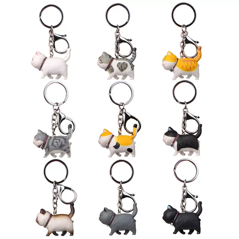 

Car Tools 1pcs 10.5cm Cute Cartoon Cat Pendant Key Rings Kitten Cat Key Chain Shake Head Car Bag Keychains Creative Jewelry Gift
