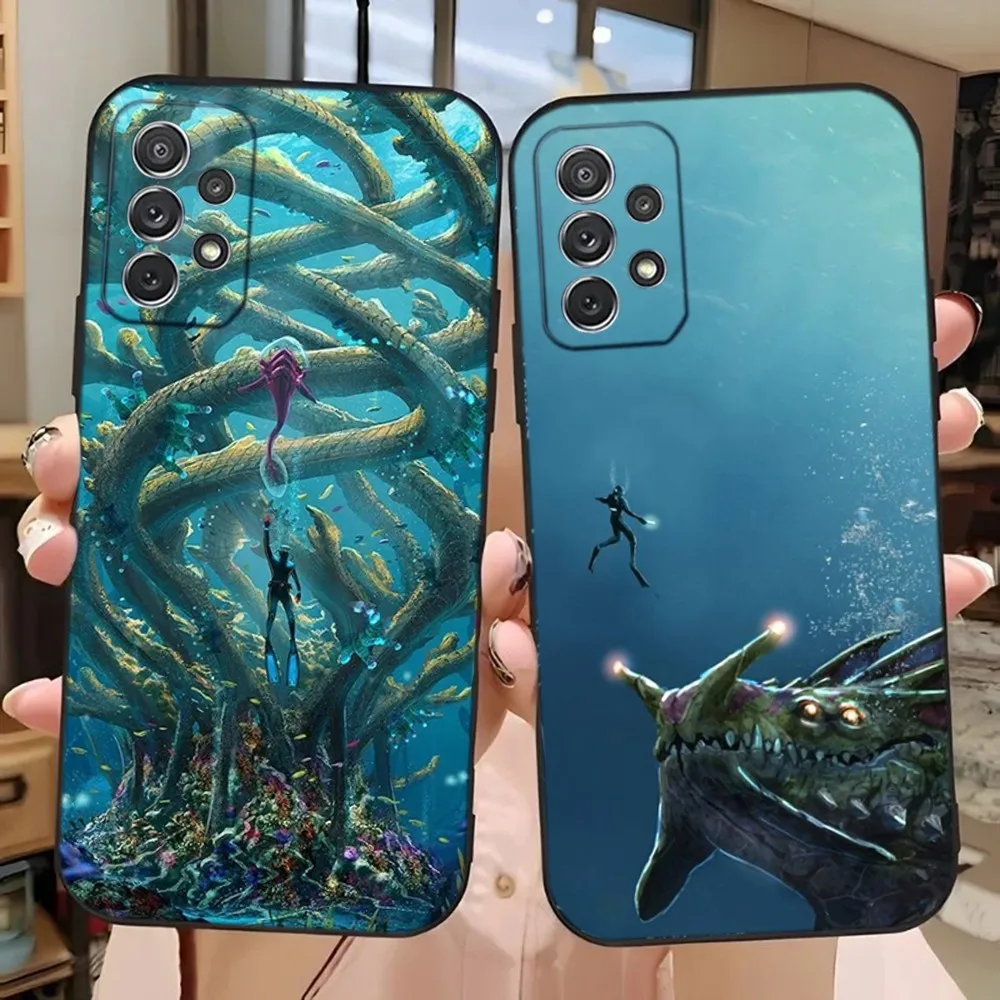 Игровой чехол для телефона Subnautica Samsung Galaxy A13 A21s A22 A31 A32 A52 A53 A71 A80 A91 мягкий черный