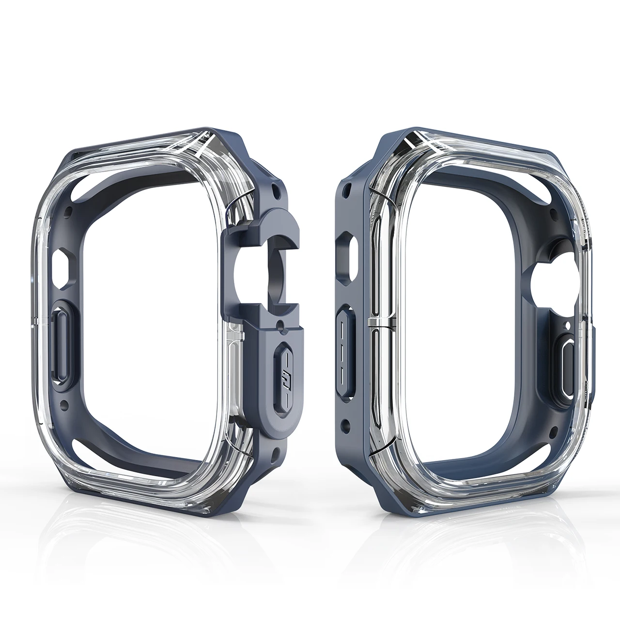 

TPU+PC Case for Apple Watch ultra 49mm 44mm 40mm 45 41mm Silicone Cover Transparent Protector Bumper iWatch series 8 SE 7 6 Case