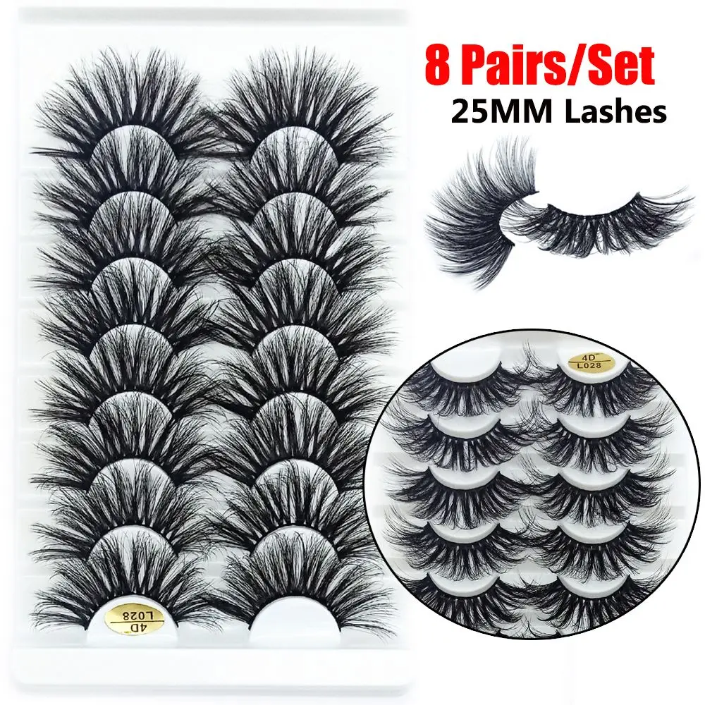 

Multilayered Effect Eye Makeup Tools Long Natural Wispies Fluffy 25MM Lashes False Eyelashes Eye Lash Extension 4D Mink