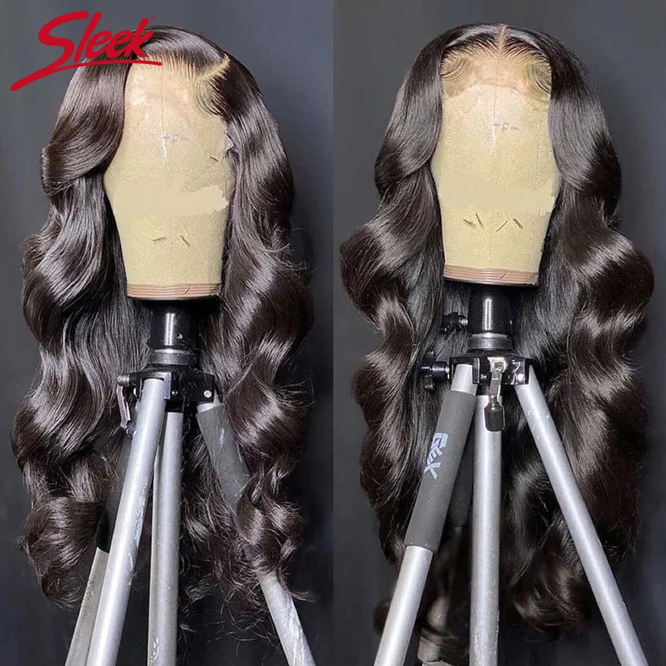 Sleek Peruvian Body Wave 4X4 Human Hair Wigs Pre Plucked 13x4 Lace Front Human Hair Wigs Remy 360 Lace Frontal Wigs For Women