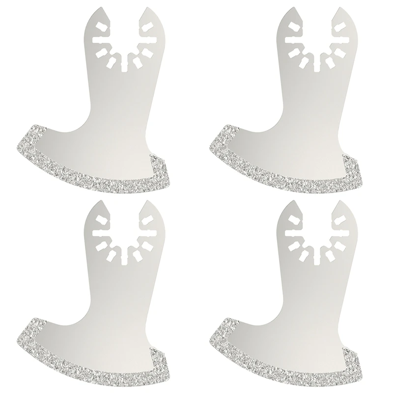 

4 Pcs Diamond Grit Swing Blades Triple-Cornered Rasp Oscillating Diamond Blades For Grit Grout Removal Compatible