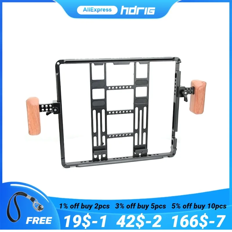Клетка HDRIG с креплением для холодного башмака и деревянной ручкой 1 пара