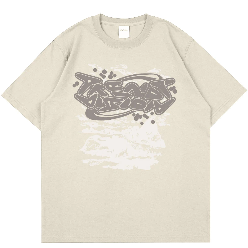 2024 Уличная футболка Harajuku Y2K унисекс в стиле хип-хоп мужская летняя с коротким