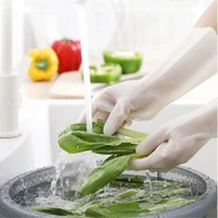 1pair waterproof rubber latex dish washing gloves kitchen durable cleaning housework chores dishwashing tools female