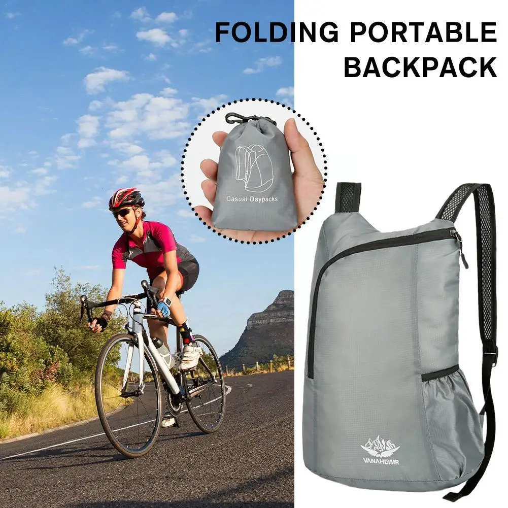 

Новый складной мужской рюкзак, портативный легкий водонепроницаемый мини-рюкзак для путешествий, женская сумка для активного отдыха, Походов, Кемпинга L6s1