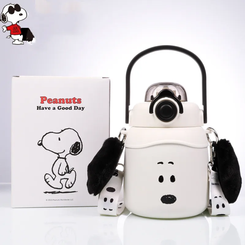 

2023 Snoopy изоляционная чашка, кавайная японская новая ученическая мультяшная большая емкость, соломенная чашка, милая девочка, дорожная чашка для воды, подарок