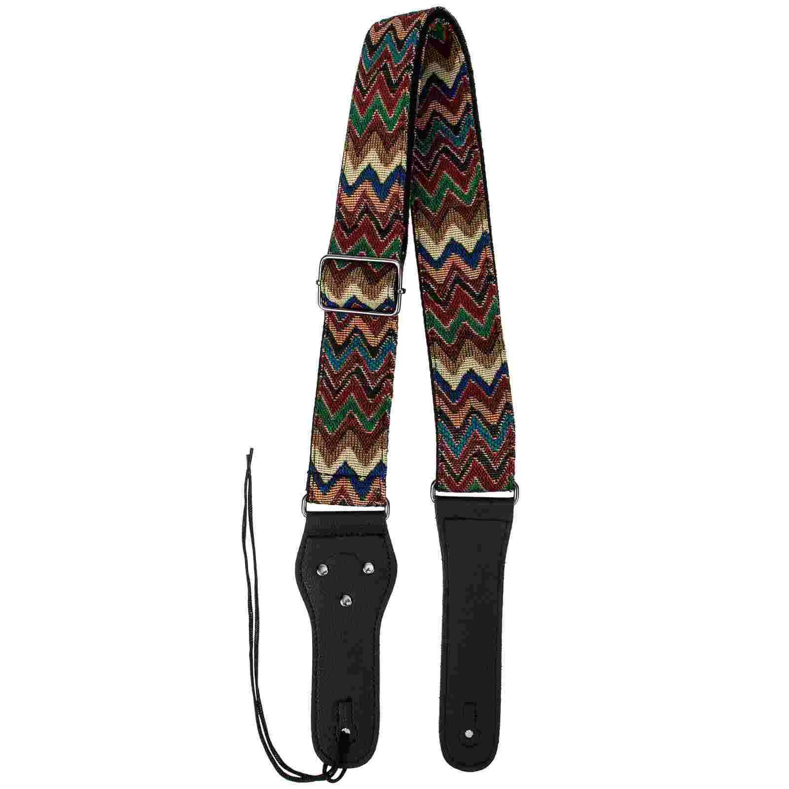 

Guitar Strap Straps Belt Acoustic Adjustable Bass Electric Shoulder Folk Nylon Durable Accessories Headstock Embroidered Color