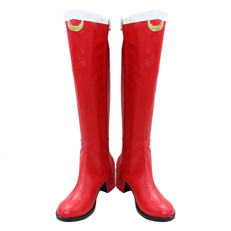 Цукино Усаги обувь для косплея красные туфли из искусственной кожи Хэллоуин