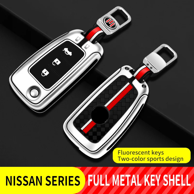 

For Nissan Kicks Tiida Qashqai J10 J11 X-Trail T31 T32 Car Keychain Key Bag Key Case Cover Styling Holder Shell Accessories