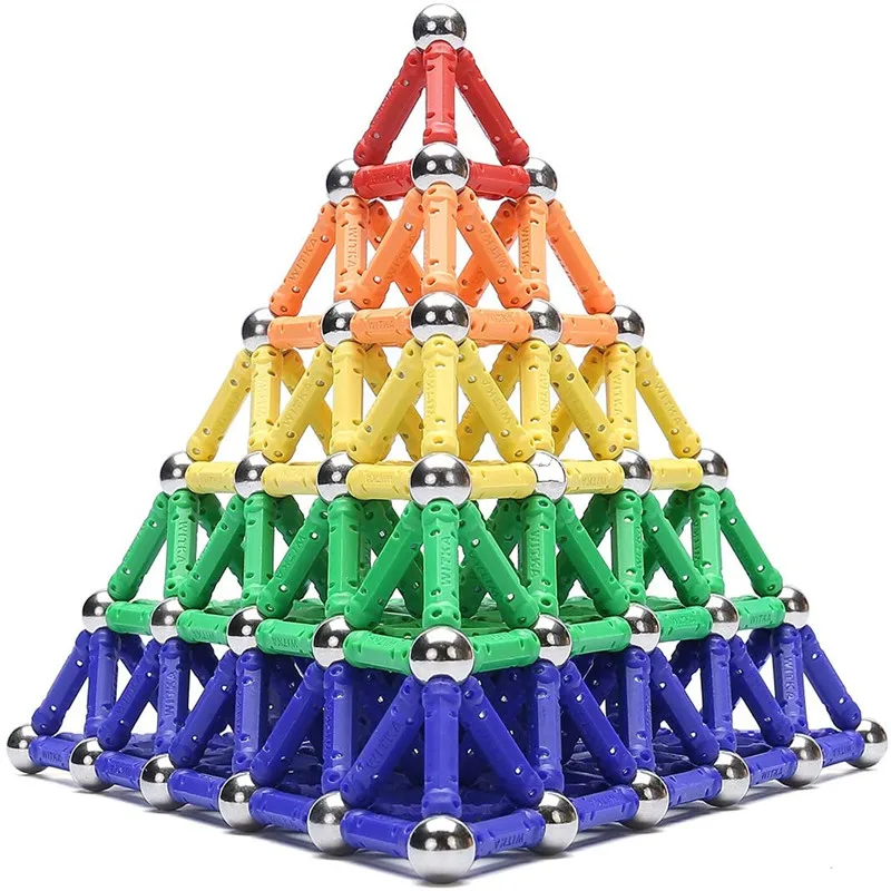 

280 Pieces Magnetic Building Sticks Blocks Toy Brain Training Construction Set Magnetic Bircks DIY Toys For Children Gifts