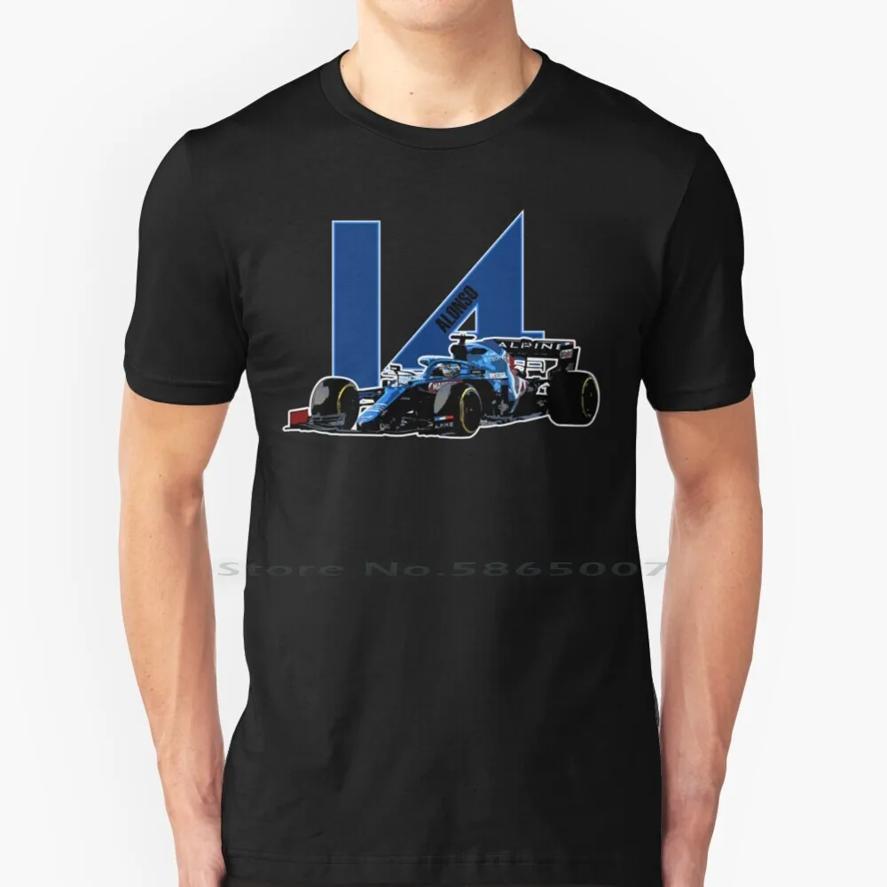 

Alonso 14 A521 T Shirt 100% Cotton Alpine Motorsport Grand Prix Race Team Racing Fernando Alonso Spain Spanish 14 Esteban Ocon