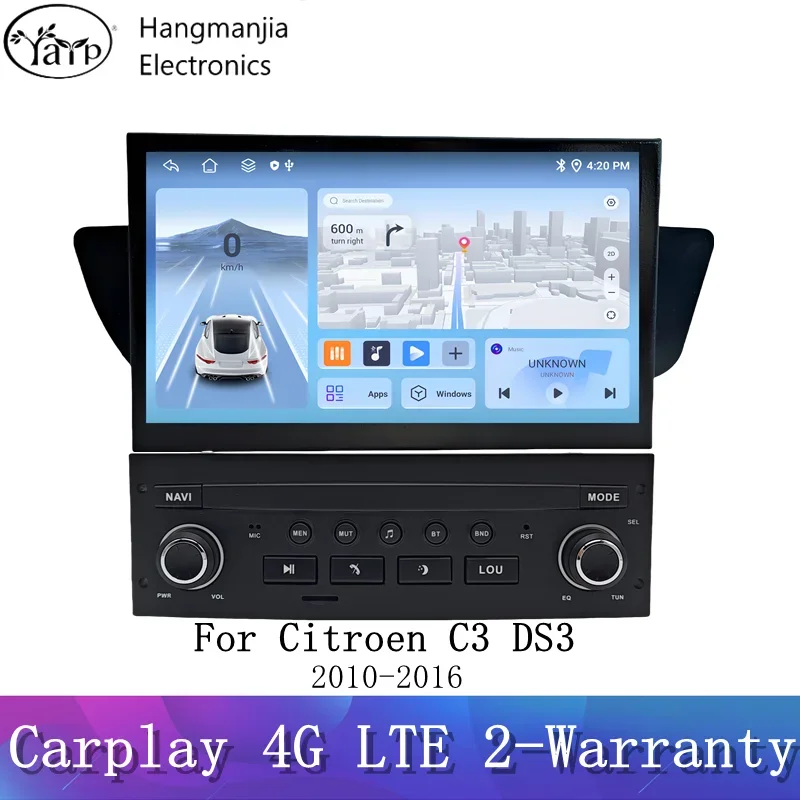 Hangmanjia Android13 авто радио для Citroen C3 DS3 2010 11 12 13 15 2016 Carplay GPS навигация стерео аудио