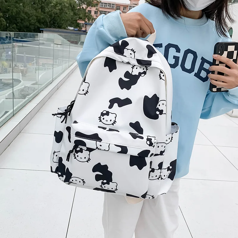 

Kawaii Sanrio Hellokittys Backpack Cartoon Anime Student Schoolbag Large Capacity Computer Bag Cute Travel Storage Bag Girl Gift