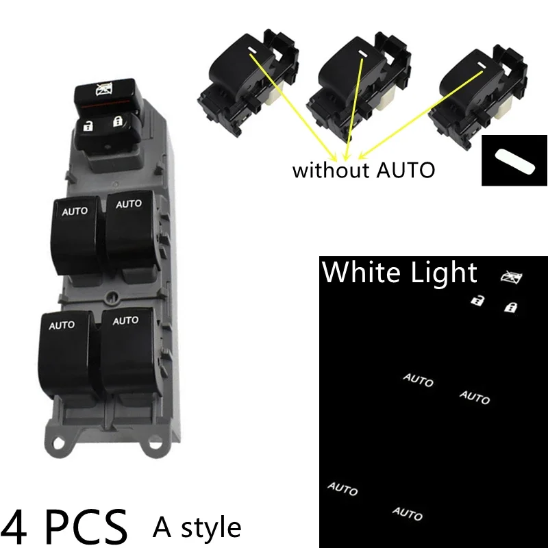 

Автоматическая подсветка, светодиодный переключатель подъема окна, кнопка подсветки для Toyota RAV4 Camry Corolla Auris Urban Cruiser 2007-2013