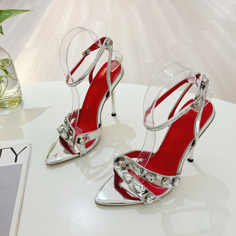 Kcenid/летние женские босоножки на тонком высоком каблуке в уличном стиле с