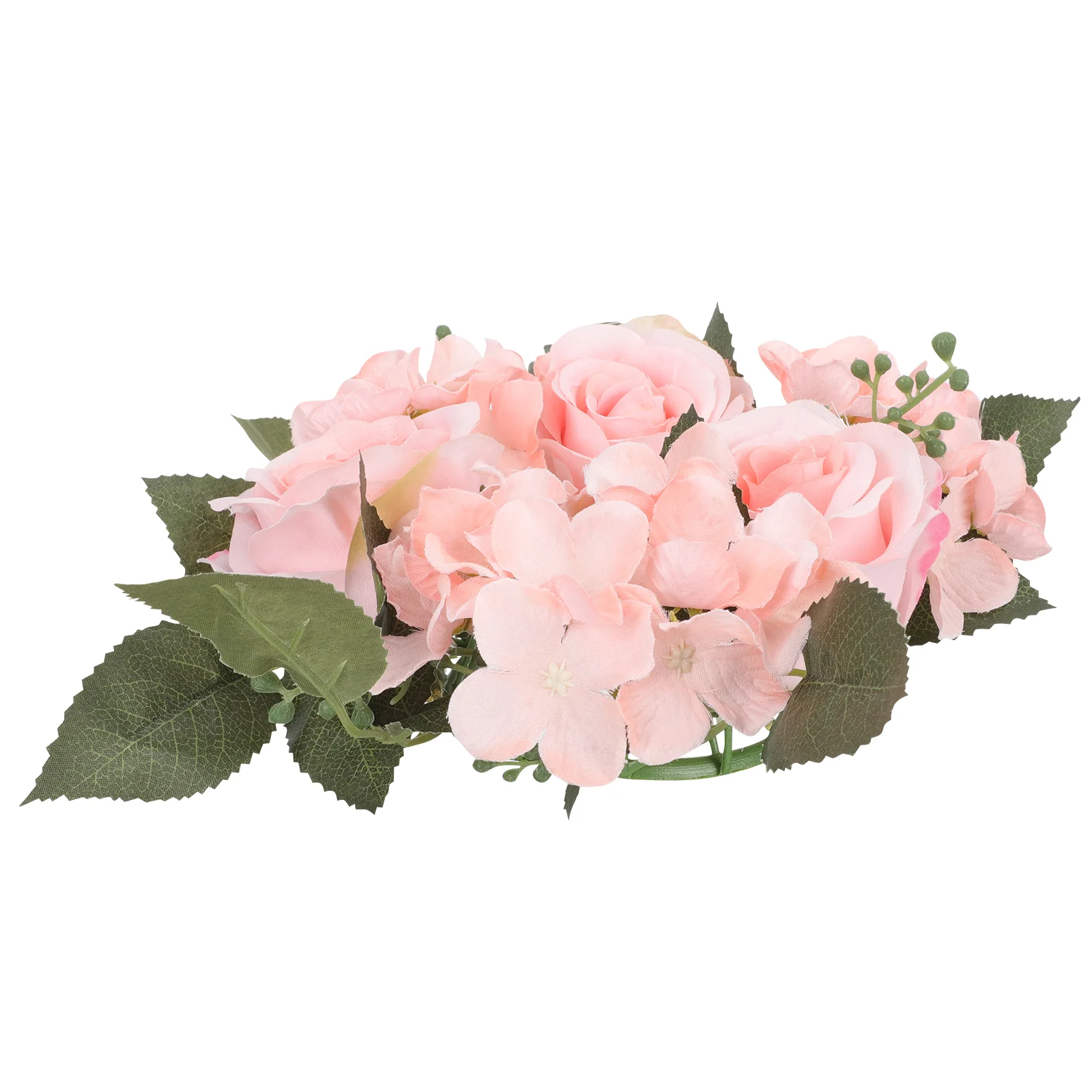 

Wreath Rose Ring Flower Rings Flowers Artificial Wedding Floral White Roses Fake Mini Wreaths Decor Centerpiece Napkin